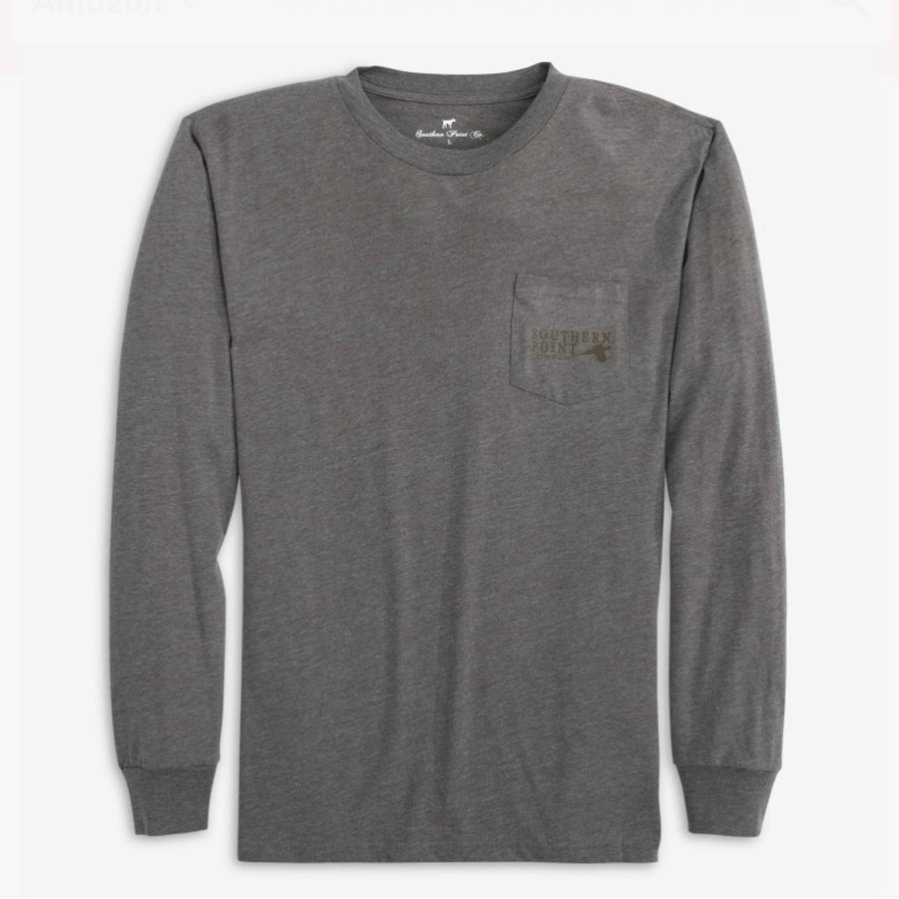Southern Point Charcoal Long Sleeve Tee